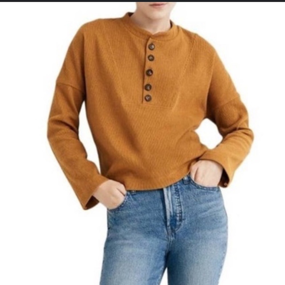 Madewell burnt orange Henley